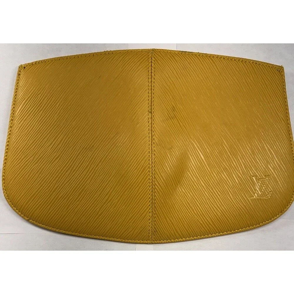 Vintage Louis Vuitton Epi Leather Jaune Yellow Clutch Pochette Made France